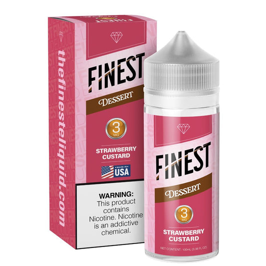 Strawberry Custard by Finest E-Liquid 100mL (Freebase) with packaging