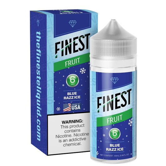 Blue Razz Ice by Finest E-Liquid 100mL (Freebase) with packaging