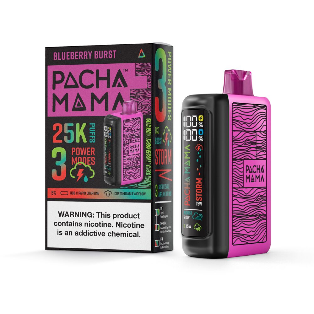 Pachamama 25k – Dispo- 25000Puff- 20mL Blueberry Burst with packaging