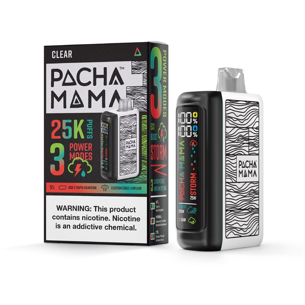 Pachamama 25k – Dispo- 25000Puff- 20mL Clear with packaging
