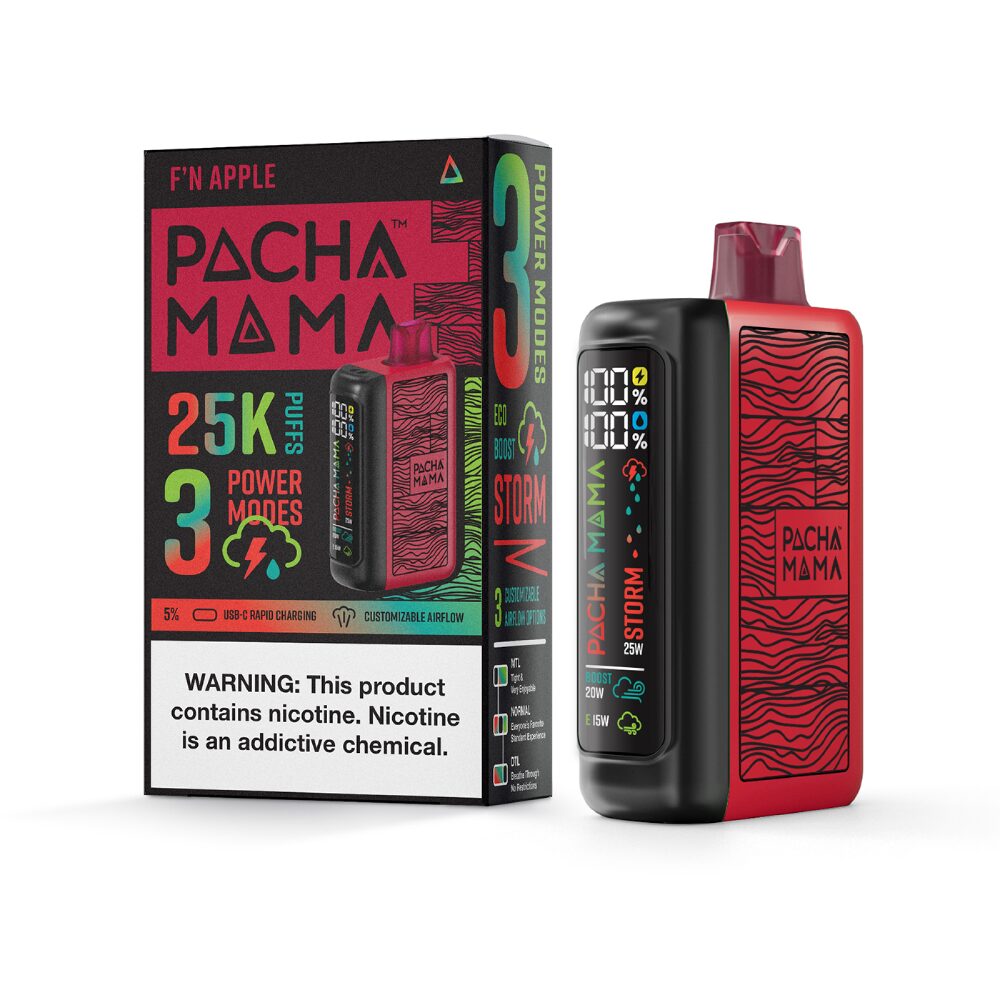 Pachamama 25k – Dispo- 25000Puff- 20mL F'N Apple with packaging