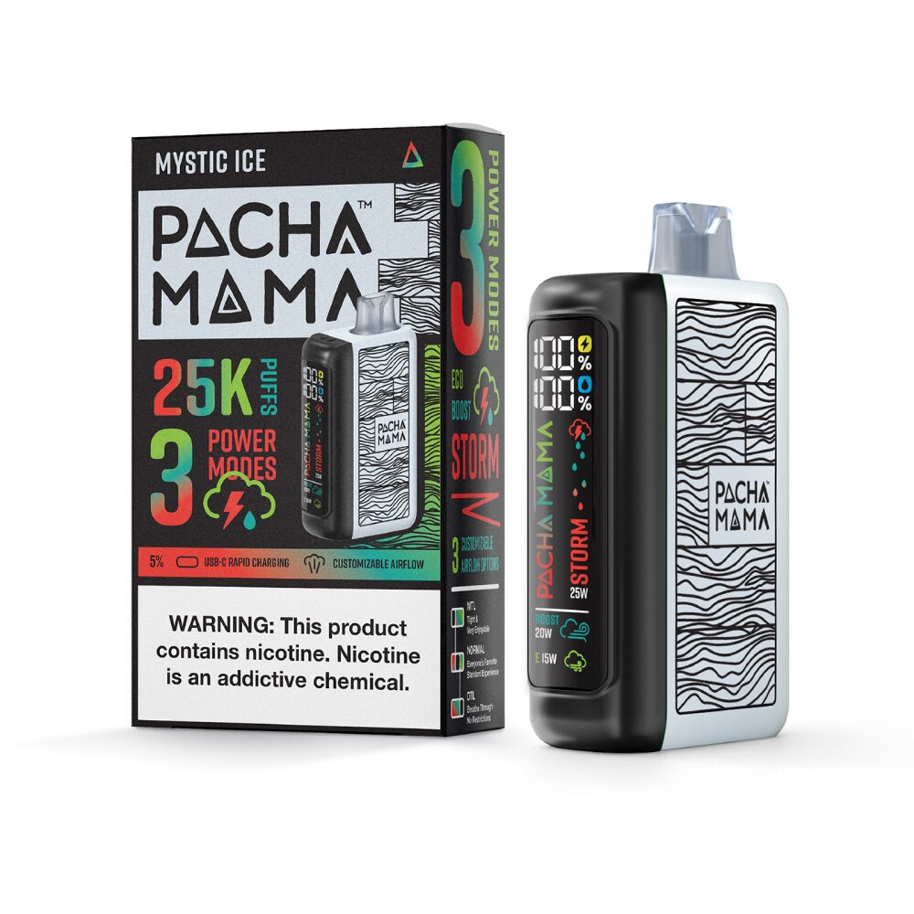 Pachamama 25k – Dispo- 25000Puff- 20mL Mystic Ice with packaging