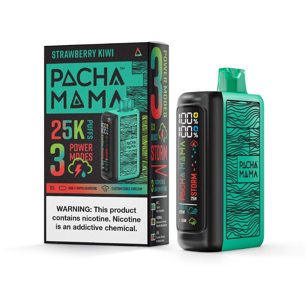 Pachamama 25k – Dispo- 25000Puff- 20mL Strawberry Kiwi with packaging
