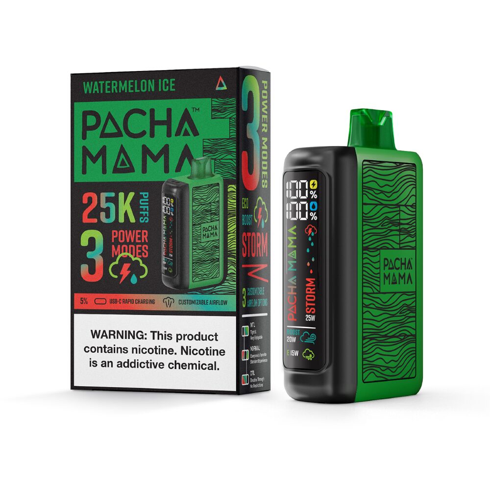 Pachamama 25k – Dispo- 25000Puff- 20mL Watermelon Ice with packaging