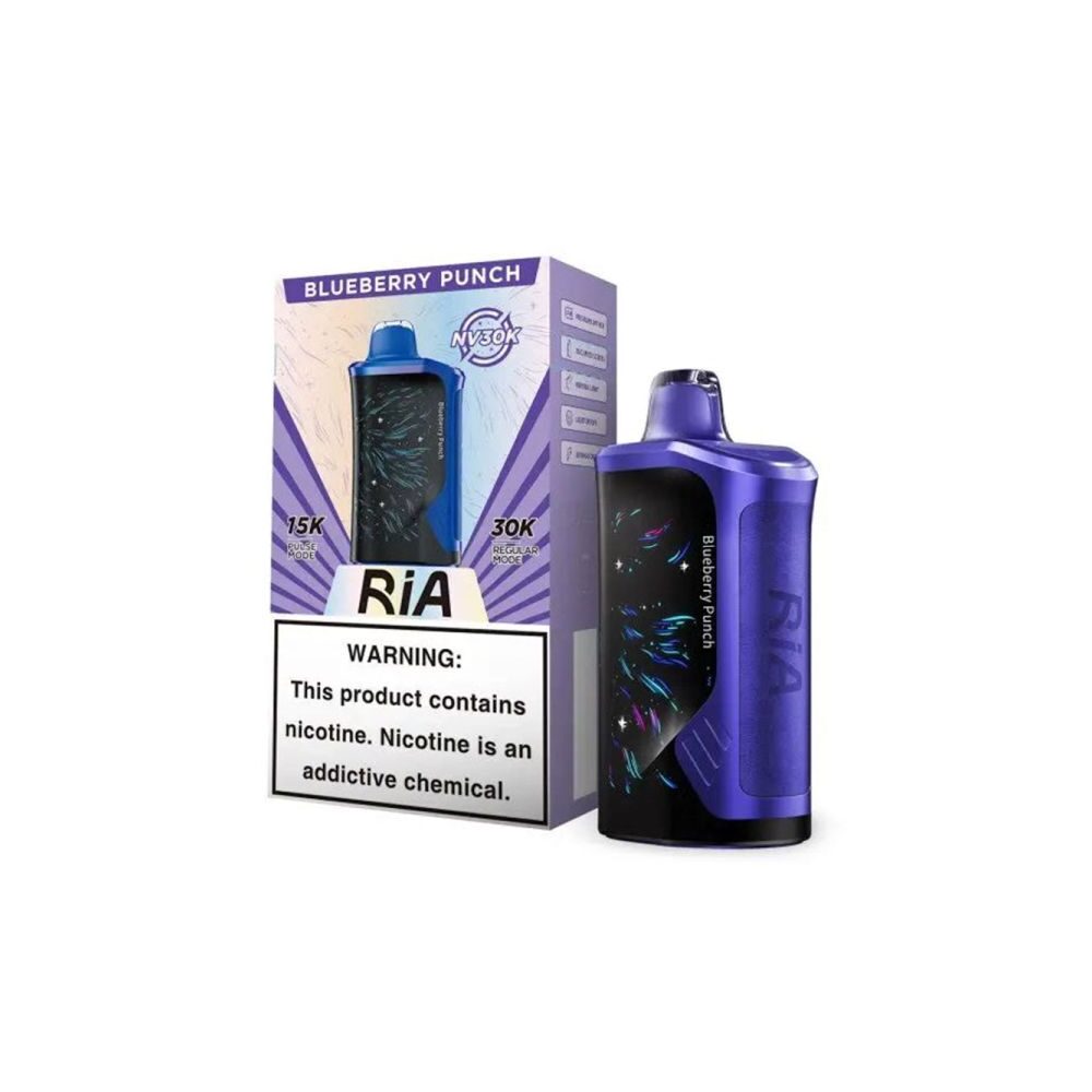 RIA NV30K – Dispo- 30000Puff- 15mL Blueberry Punch with packaging