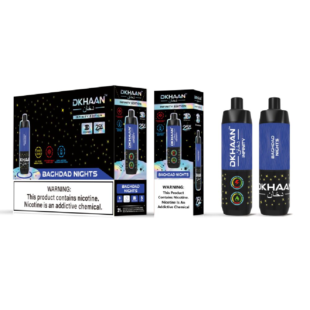 Dkhaan Infinity (Dispo) (25000Puff)(20mL) - Baghdad Nights with packaging