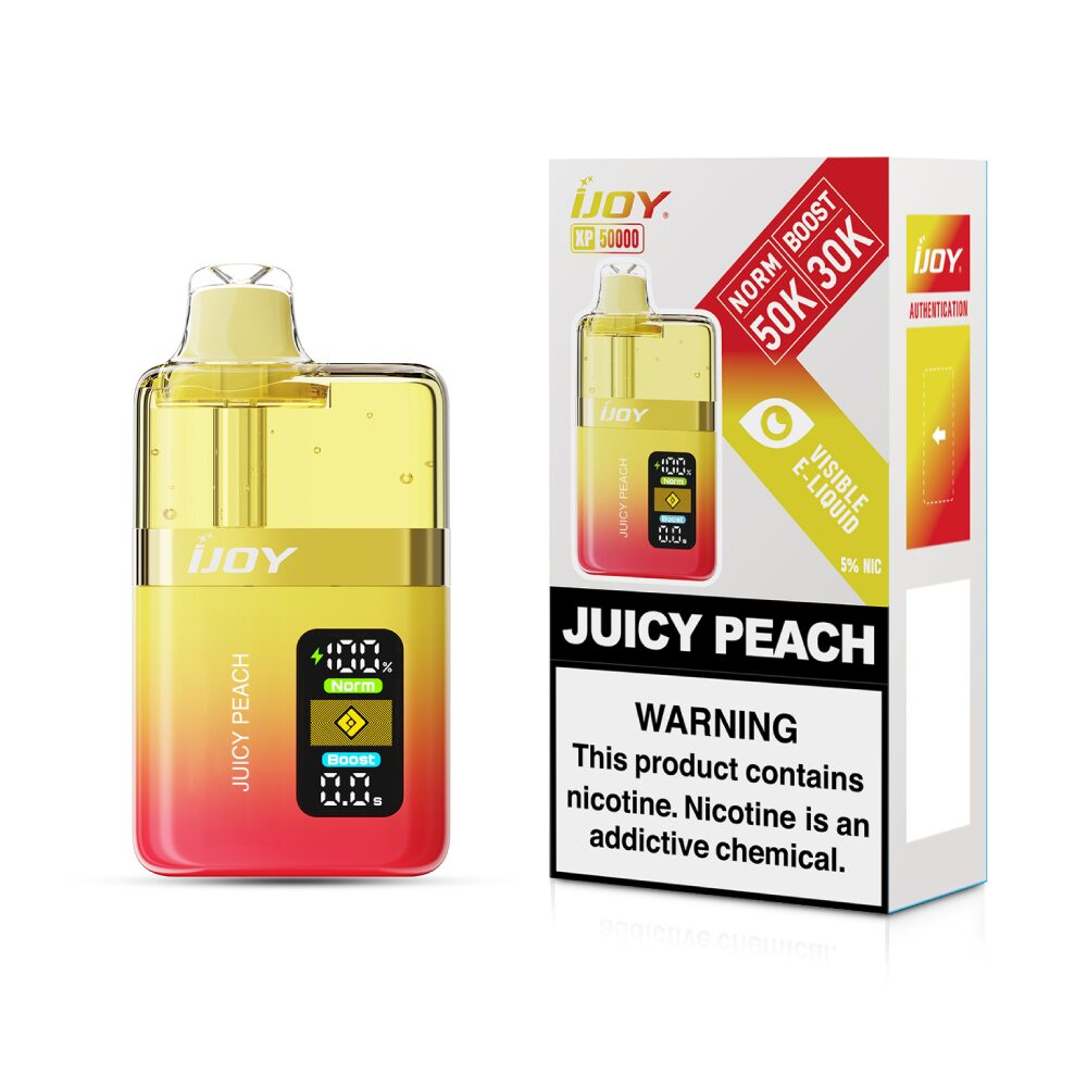iJoy XP50000 (Dispo) (50000Puff)(20mL)- Juicy Peach with packaging
