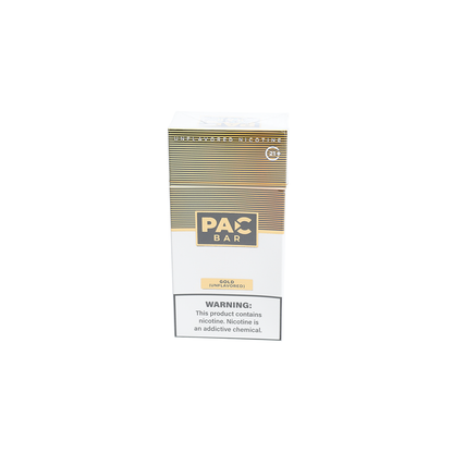 Pac Bar (Dispo)(30000Puff)(20ml)- Gold Unflavored with packaging