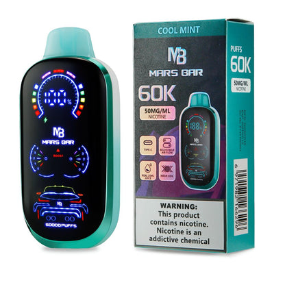 Mars Bar (Dispo)(60000Puff)(25ml)- Group Photo- Cool Mint with packaging