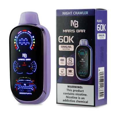 Mars Bar (Dispo)(60000Puff)(25ml)- Group Photo- Night Crawler with packaging