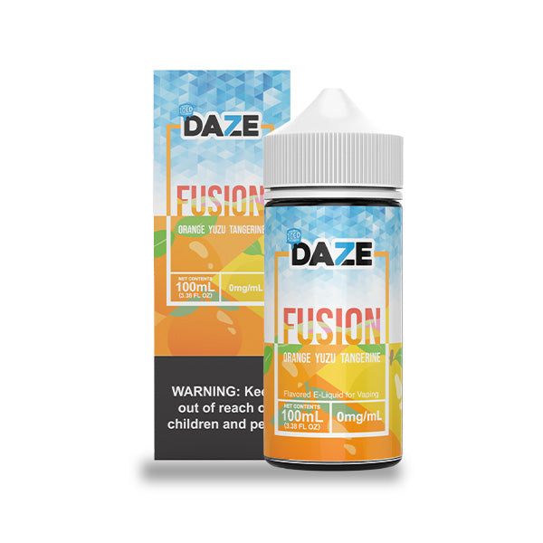 Orange Yuzu Tangerine Iced by 7Daze Fusion 100mL with packaging