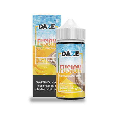 Pineapple Coconut Banana Iced by 7Daze Fusion Salt 30mL with packaging