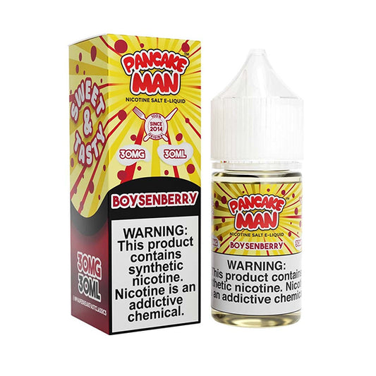 Boysenberry Pancake by Pancake Man Salt Series E-Liquid 30mL (Salt Nic) with packaging