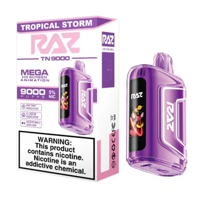 RAZ TN9000 Disposable 9000 Puffs 12mL 50mg Tropical Storm with Packaging