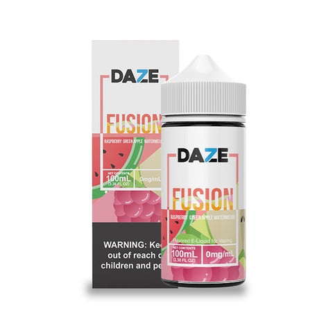Raspberry Green Apple Watermelon by 7Daze Fusion 100mL with packaging