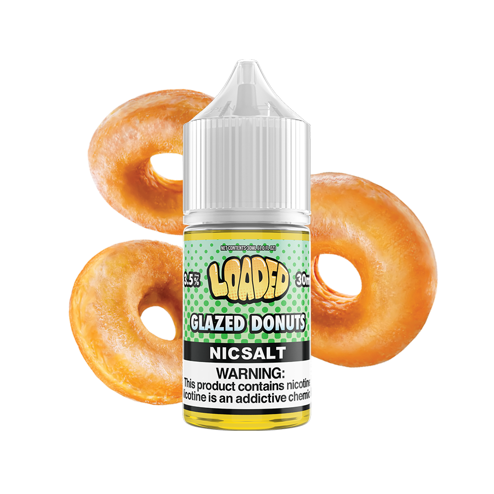 Glazed Donut by LOADED Salt Series 30mL Bottle with Background 