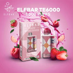 Elf Bar TE6000 Disposable | 6000 Puffs | 13mL | 40mg-50mg Strawberry Juicy Peach with Packaging