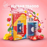Elf Bar TE6000 Disposable | 6000 Puffs | 13mL | 40mg-50mg Strawberry Mango with Packaging