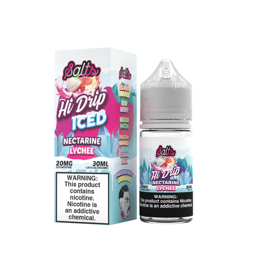 Nectarine Lychee Iced by Hi-Drip Salts Series 30ml with Packaging