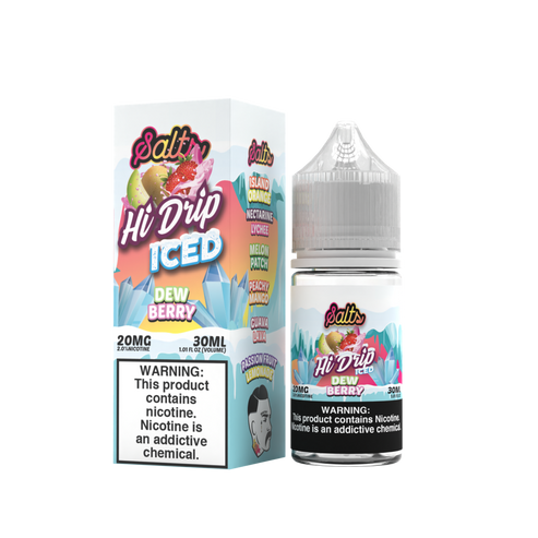 Hi-Drip Salt Series E-Liquid | 30mL | 20mg | (Salt Nic) | DewBerry Iced with packaging