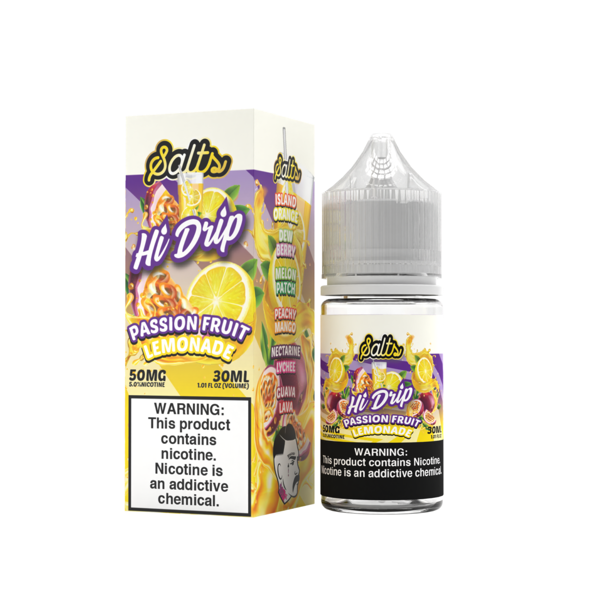 Passionfruit Fruit Lemonade by Hi Drip Salts 30mL with packaging