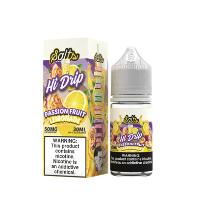 Passionfruit Fruit Lemonade by Hi Drip Salts 30mL with packaging