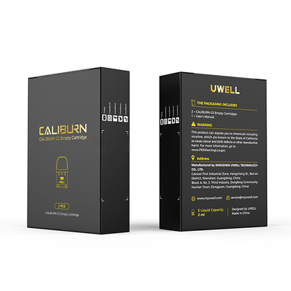 Uwell Caliburn G2 Replacement Pods (2-Pack) with Packaging