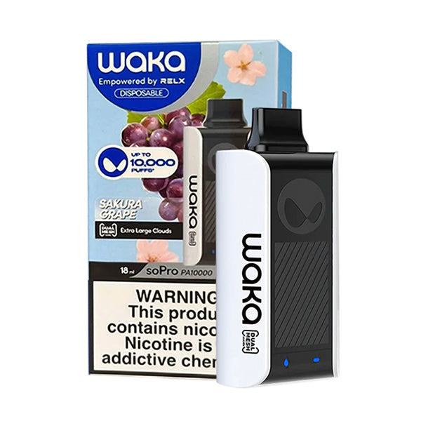 WAKA SoPro PA10000 (Dispo) 10000 Puffs (18mL) - Sakura Grape with packaging