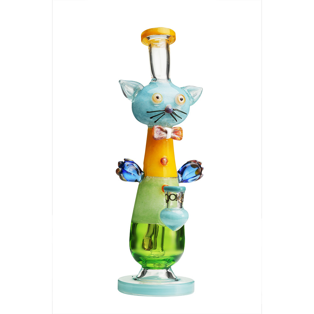 Lookah 12″ Cute Cat Gentleman Water Pipe | wathet blue