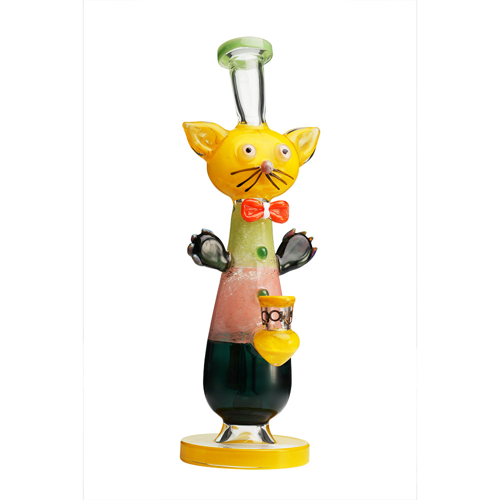 Lookah 12″ Cute Cat Gentleman Water Pipe | yellow