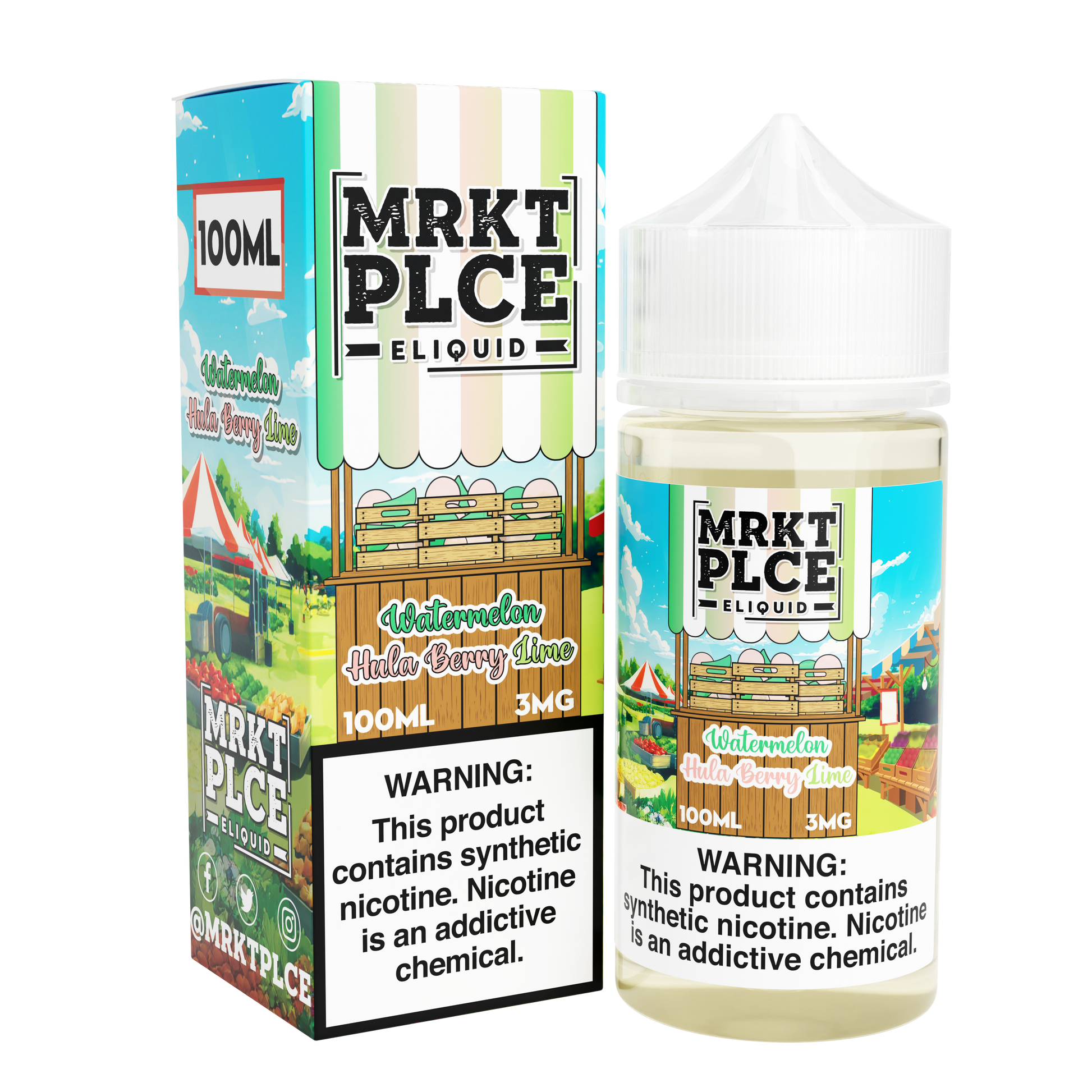 Watermelon Hula Berry Lime by MRKT PLCE Series 100mL with Packaging