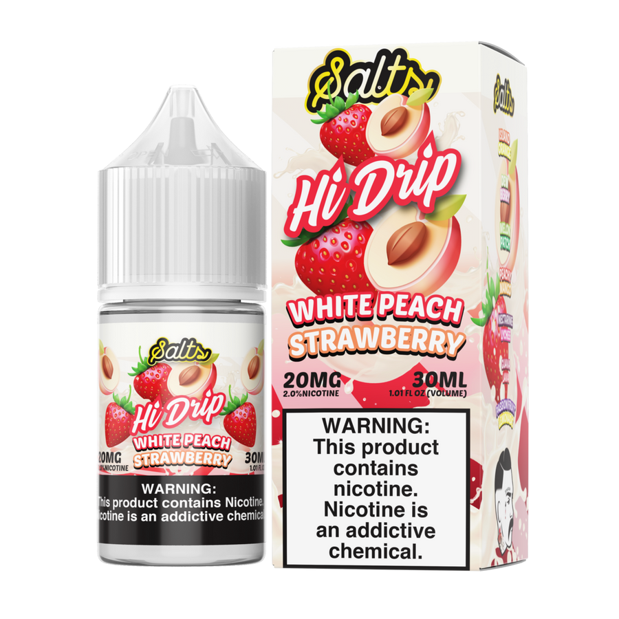 White Peach Strawberry by Hi-Drip Salts | 30ml | 20mg | with packaging