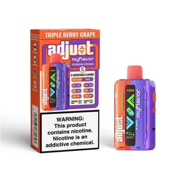 Adjust MyFlavor 40k Disposable 20mL 50mg | MOQ 5 | Triple Berry Grape with packaging