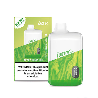 IJoy Bar IC8000 Disposable 8000 Puffs 18mL 50mg apple juice with packaging