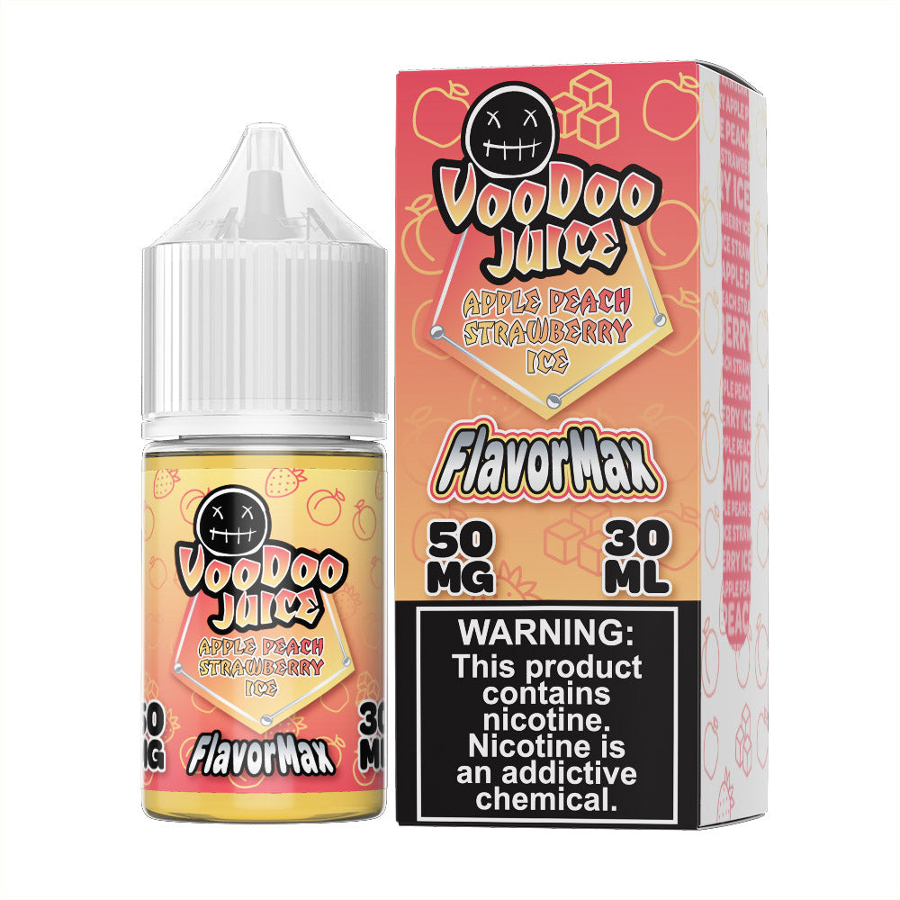 Apple Peach Strawberry Ice by Voodoo Juice FlavorMax Salts Series 30mL with packaging