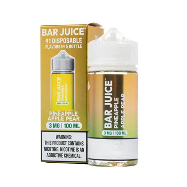 Pineapple Apple Pear by Bar Juice BJ30000 E-Liquid 100mL (Freebase) - 3Mg with packaging