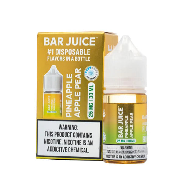 Pineapple Apple Pear by Bar Juice BJ15000 Salt Series E-Liquid 30mL (Salt Nic) -25Mg with packaging