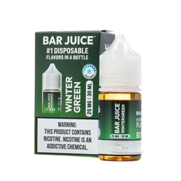 Wintergreen by Bar Juice BJ15000 Salt Series E-Liquid 30mL (Salt Nic) - 25Mg with packaging