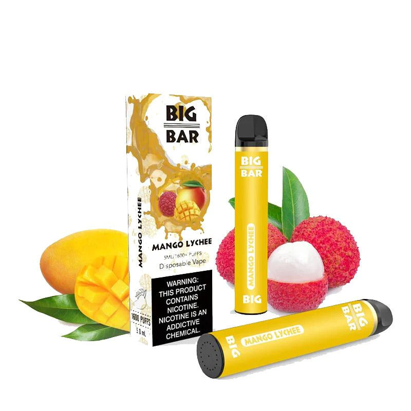 Big Bar Disposable | 1600 Puffs | 5mL Mango Lychee with Packaging