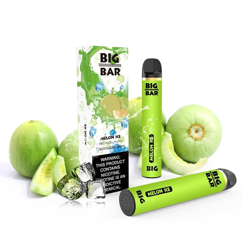 Big Bar Disposable | 1600 Puffs | 5mL Melon Ice with Packaging