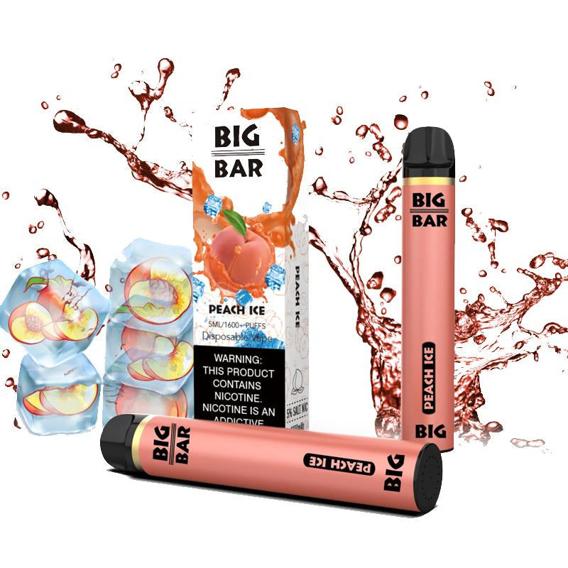 Big Bar Disposable | 1600 Puffs | 5mL Peach Ice with Packaging