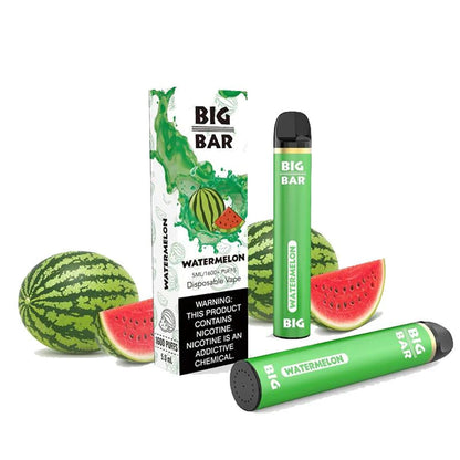 Big Bar Disposable | 1600 Puffs | 5mL Watermelon with Packaging