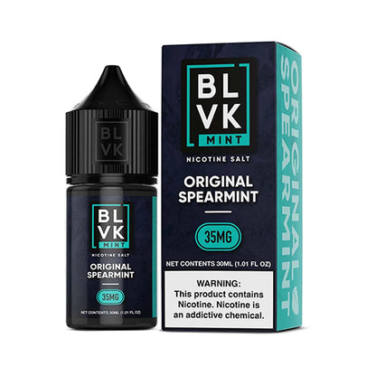 Mint - Original Spearmint Ice by BLVK TFN Salt Series E-Liquid 30mL (Salt Nic) with packaging