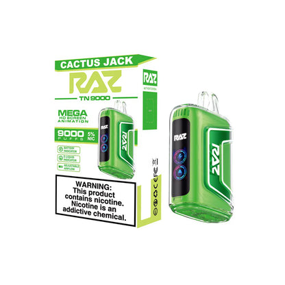 RAZ TN9000 Disposable 9000 Puffs 12mL 50mg Cactus Jack with Packaging