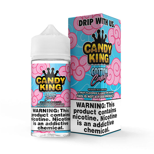 Cotton Candy by Candy King Series E-Liquid 100mL (Freebase) with packaging