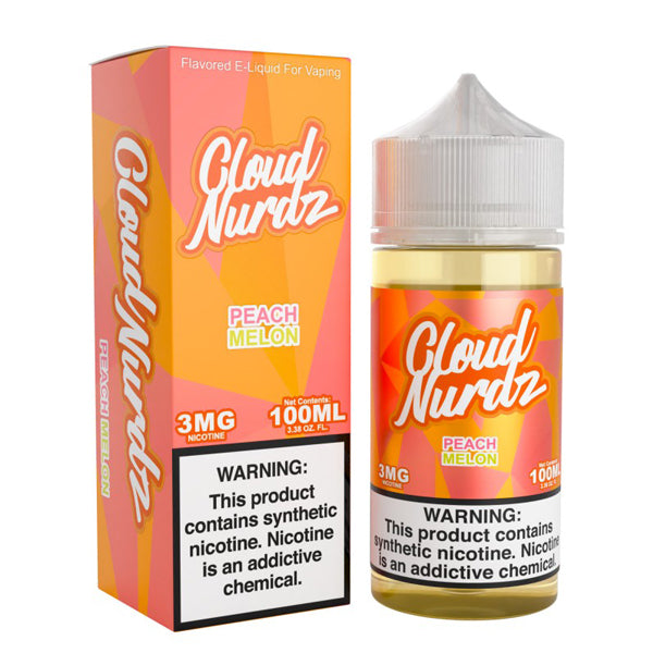 Peach Melon by Cloud Nurdz Series E-Liquid 100mL (Freebase) with packaging