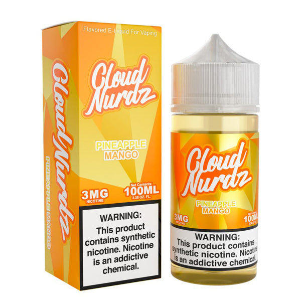 Pineapple Mango by Cloud Nurdz Series E-Liquid 100mL (Freebase) with packaging