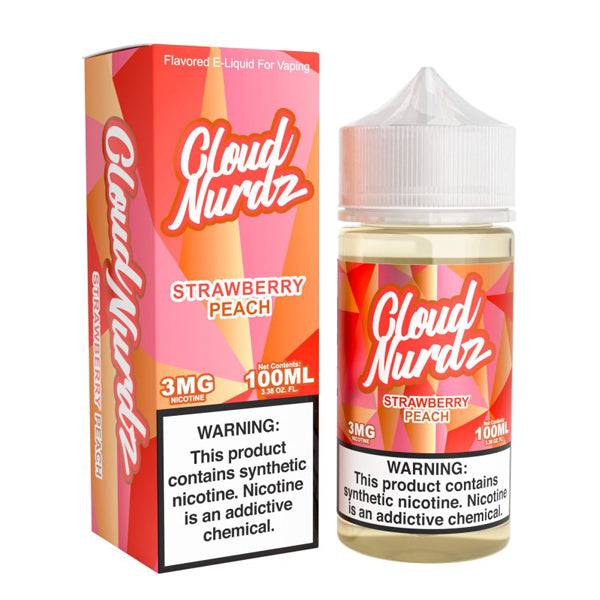 Strawberry Peach by Cloud Nurdz Series’s E-Liquid 100mL (Freebase) with packaging