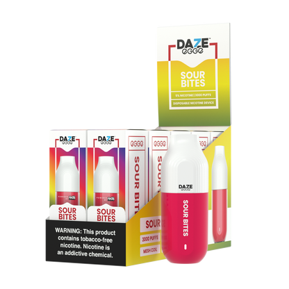 Daze Egge Disposable | 3000 Puffs | 7mL Sour Bites with Packaging