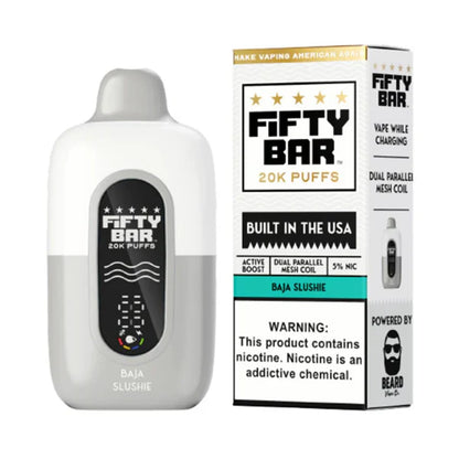 Fifty Bar V2 20K Disposable 20000 Puffs 16mL 50mg - Baja Slushie with Packaging